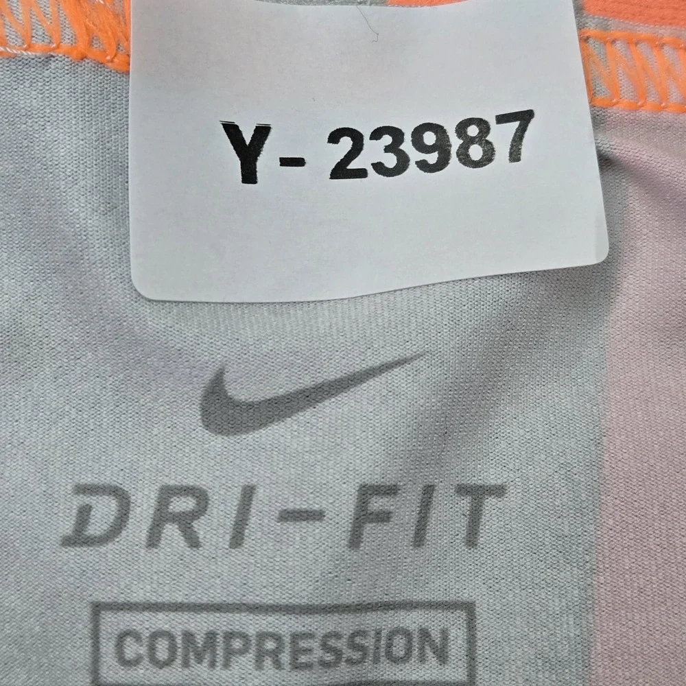 Nike Boy Activewear Pants L Gray Geometric Legging Dri-Fit Logo‎ 16